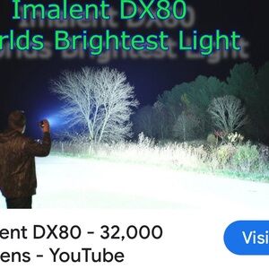 IMALENT DX80 32,000 lumen flashlight many mode top of the line brand new unused